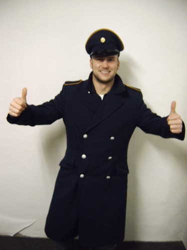 Blauer mantel uniformmantel - mantel,